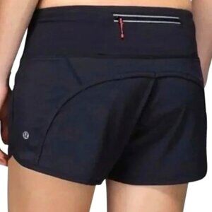 Lululemon Run Speed Short 4" Block It Pocket Black 6